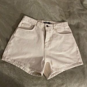 High Waisted Star Back Denim Mom Short